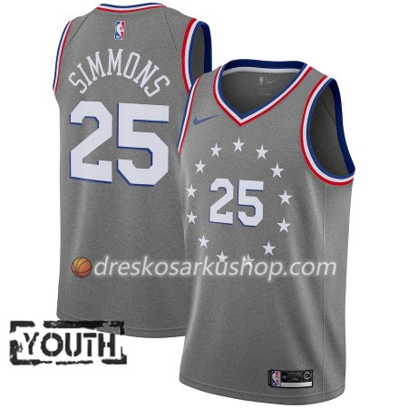 Dječji NBA Dres Philadelphia 76ers Ben Simmons 25 Nike 2018-19 City Edition Siva Swingman